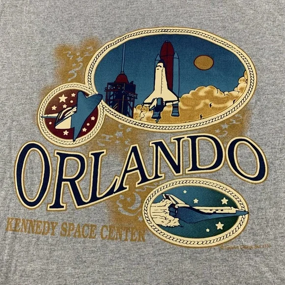 Vintage 90s Orlando Kennedy Space Center Space Shuttle NASA Travel Overs… - Picture 8 of 15
